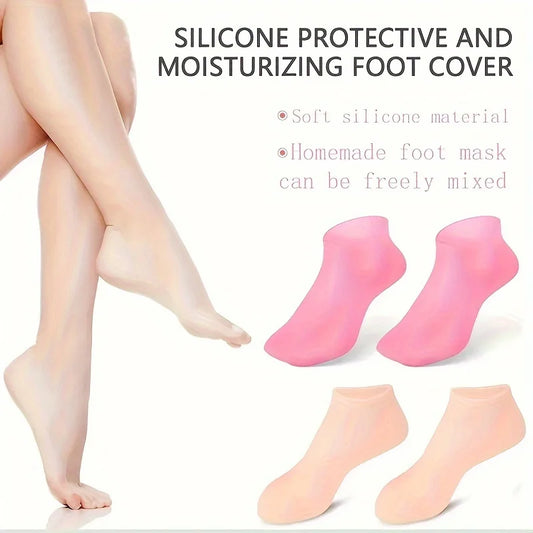 2 Pieces Silicone Foot Care Socks, Moisturizing Protection,