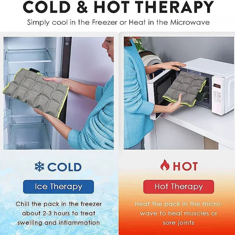 Large Knee Ice Pack for Injuries Reusable Cold & Hot