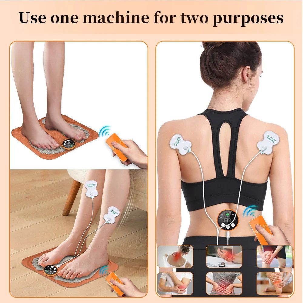 3D Smart Foot Massage Pad RF Remote Feet Massager 8 Modes 29 Levels