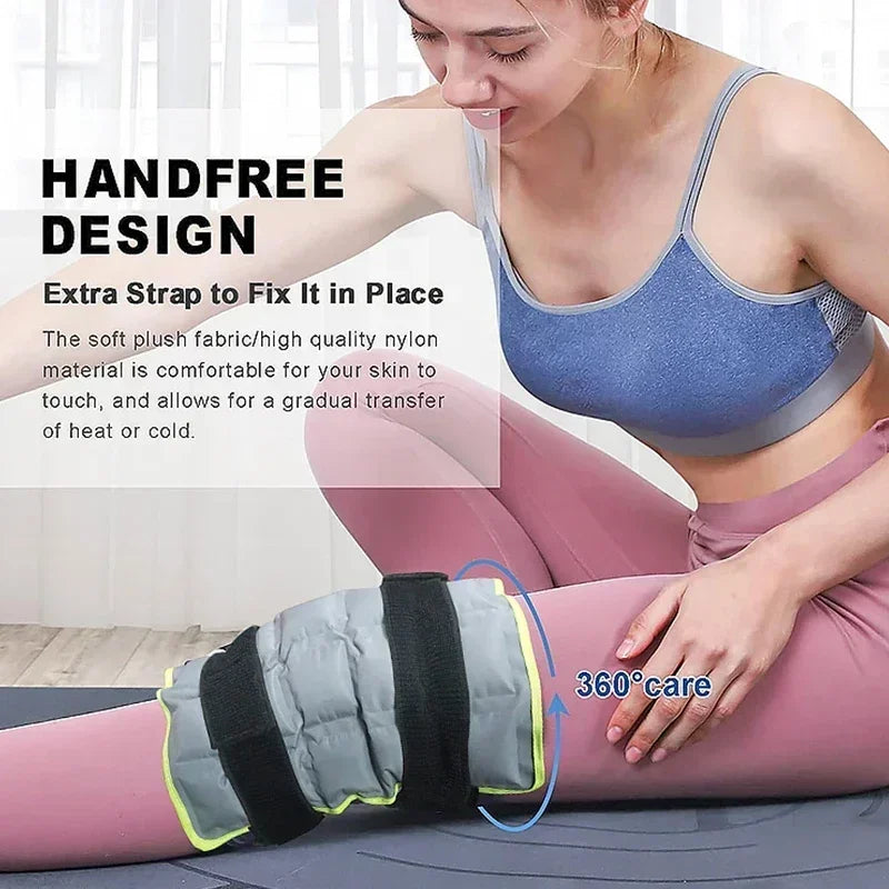 Large Knee Ice Pack for Injuries Reusable Cold & Hot